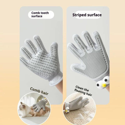 2-in-1 Pet Grooming Glove — Hair Removal & Massage for Dogs & Cats